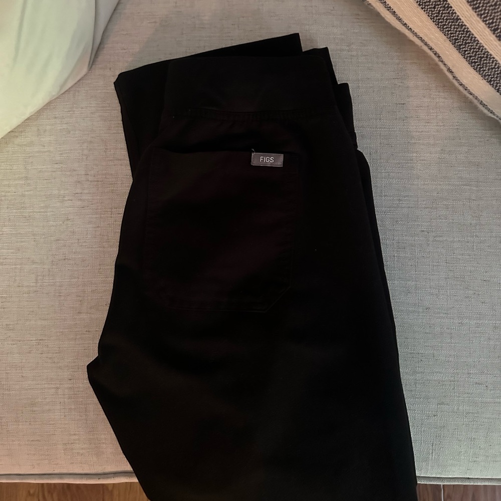 Figs black Livingston scrub pants regular length